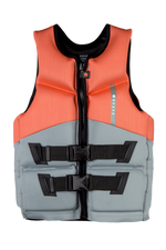 Load image into Gallery viewer, TRA Girl's - US/CA CGA Life Vest - Salmon / Grey - Teen (75-125lbs)