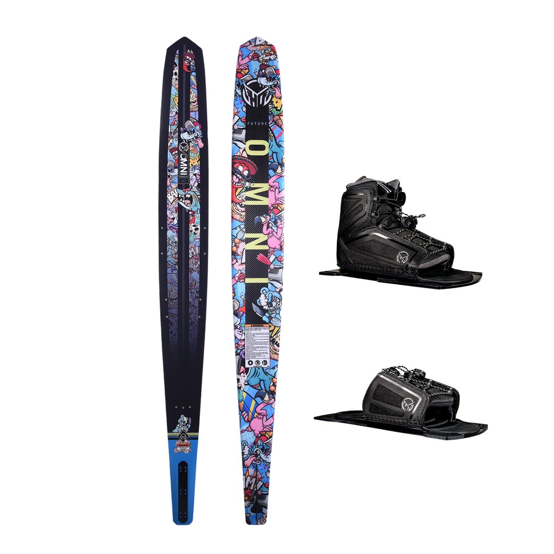 HO Future Omni Wacky Toons w/Stance UltraLite 7-11 ARTP Water Ski