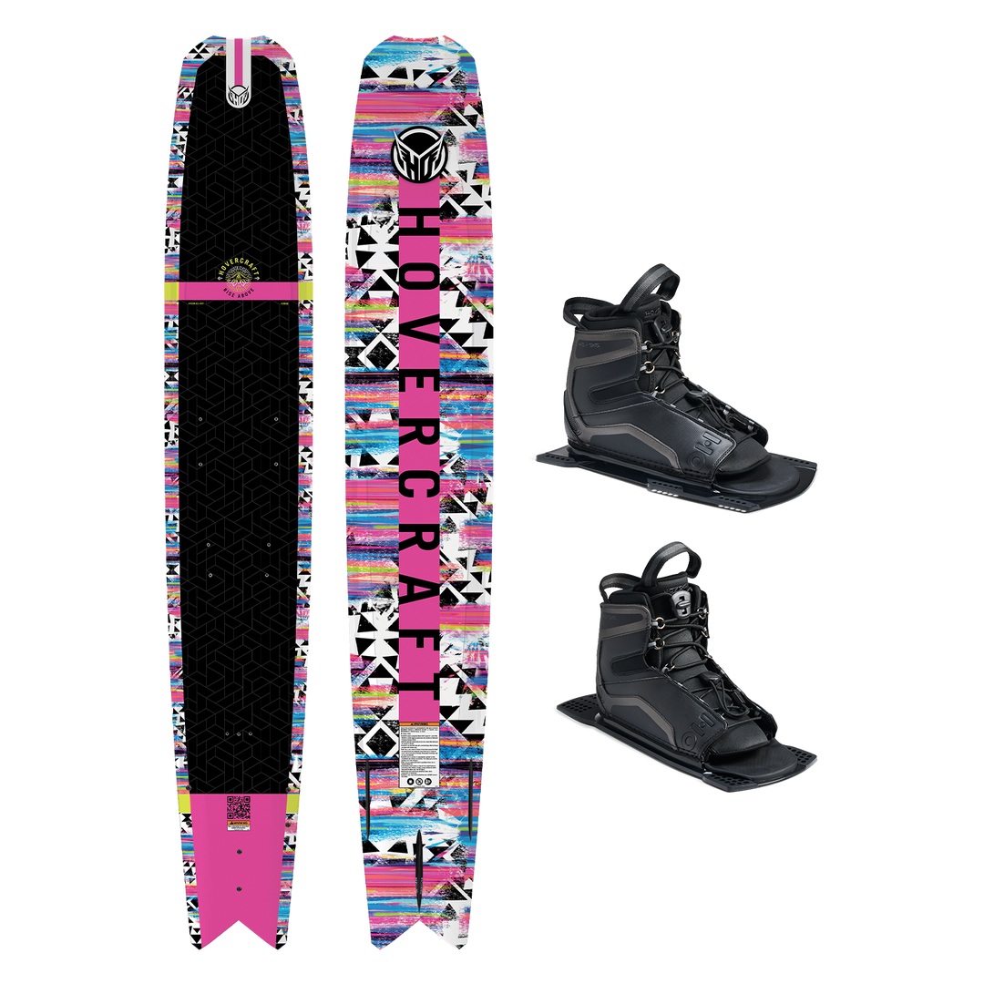 HO 65 Hovercraft Tribal Pink w/Stance UltraLite Dbl 5.5-9.5 Water Ski