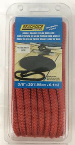 Load image into Gallery viewer, DBL BRD DOCK LINE  3/8  X 20' Red