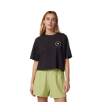 Load image into Gallery viewer, W BYRD CROP SS TEE [BLK]
