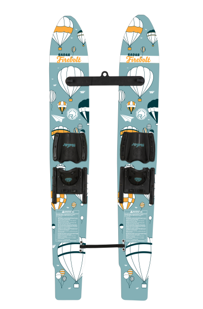 46 - Firebolt w/ Child Adj Horseshoe Bindings - Color Me Hot Air Balloons