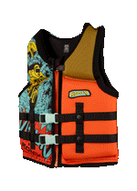 Load image into Gallery viewer, Vision - Boy&#39;s CGA Life Vest - Blue/Orange/Yellow - Youth (50-90lbs)
