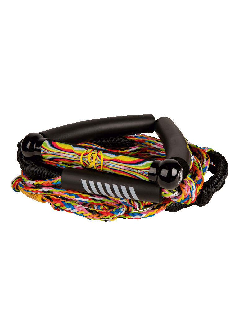Bungee Surf Rope w/10 in. Handle Hide Grip - 25ft. 5-Sect. Rope - Prism