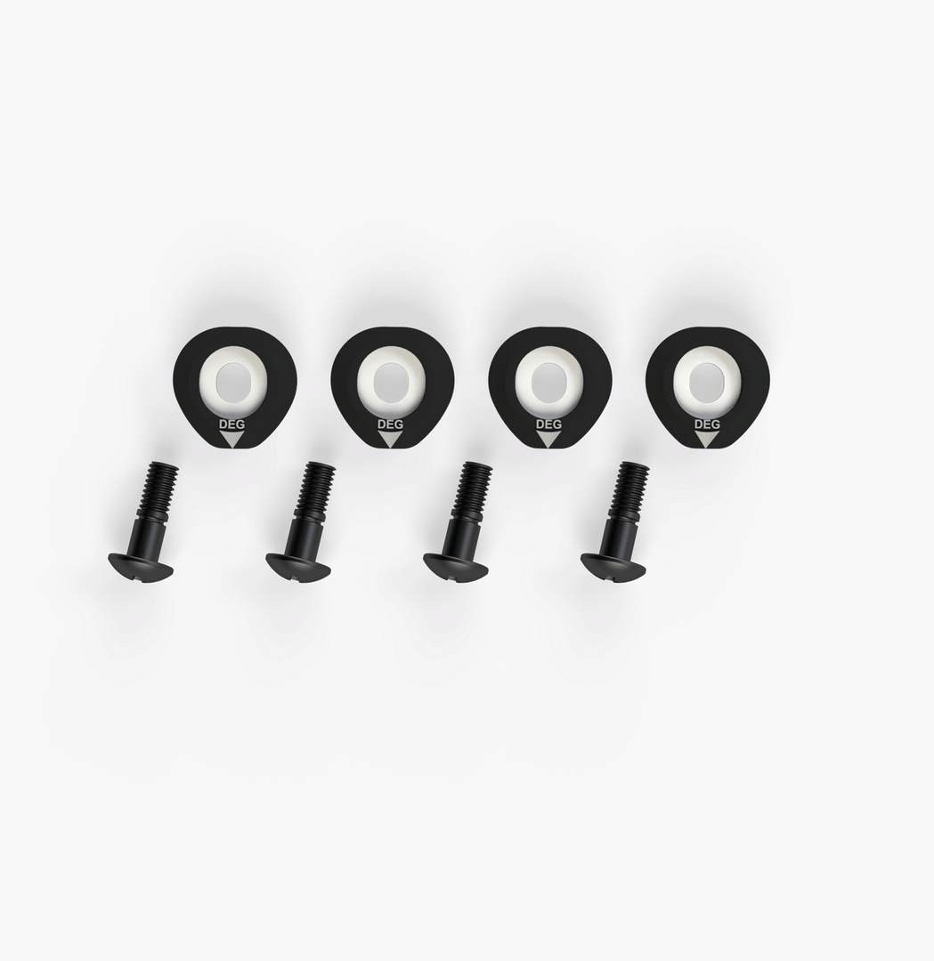 M6 Ronix Baseless Boot Hardware (2010-2018) - Set of 4 - Black