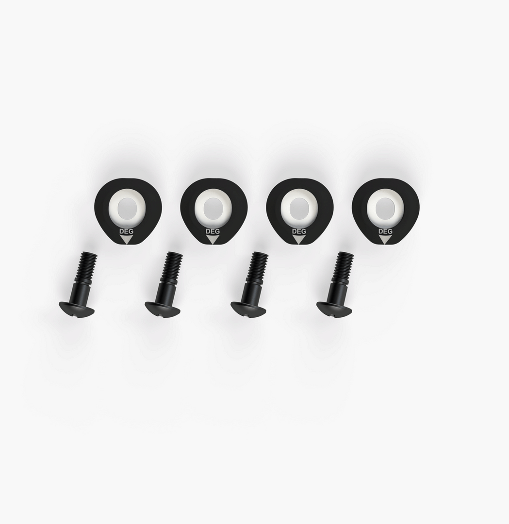 M6 Ronix Baseless Boot Hardware (2010-2018) - Set of 4 - Black