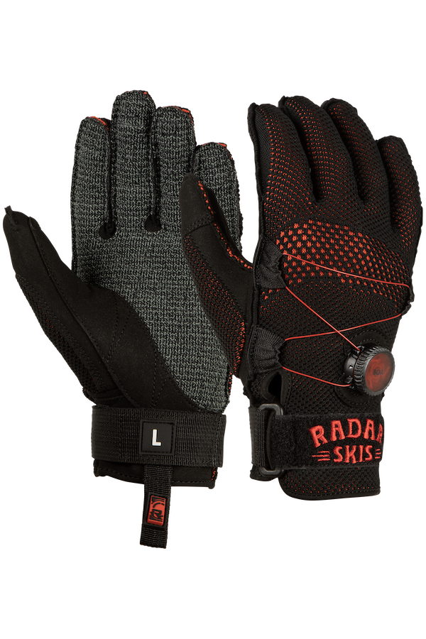 Radar AirKnit-K BOA Inside-Out Glove - Black / Red - XS