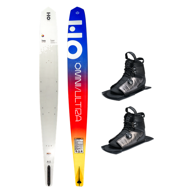 HO 65 Omni Ultra White w/Stance ATOP Dbl 4-8 Water Ski