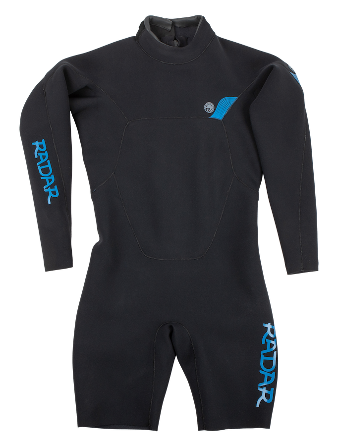 Long Sleeve Shorty - 2MM - Back Zip - Black - 2XL