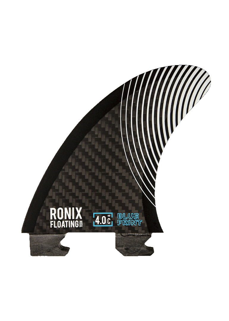 4.0 in. - Floating Fin-S 2.0 - Blueprint - Center Surf Fin - Carbon