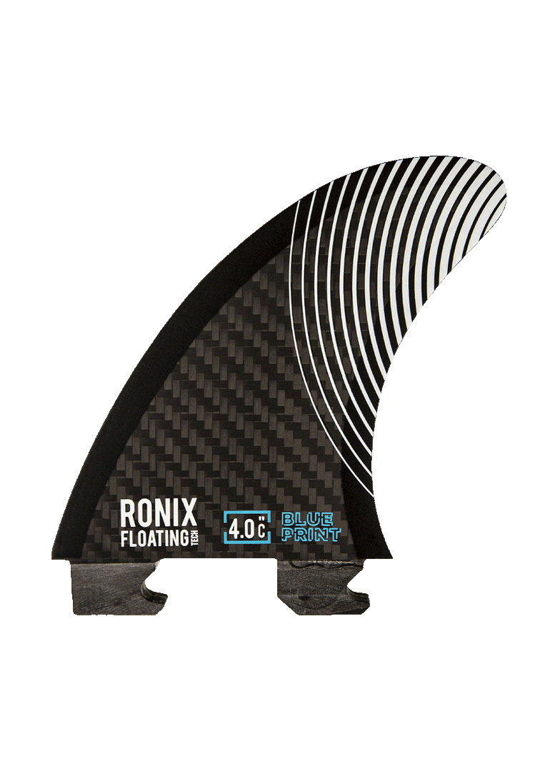 4.0 in. - Floating Fin-S 2.0 - Blueprint - Right Surf Fin - Carbon