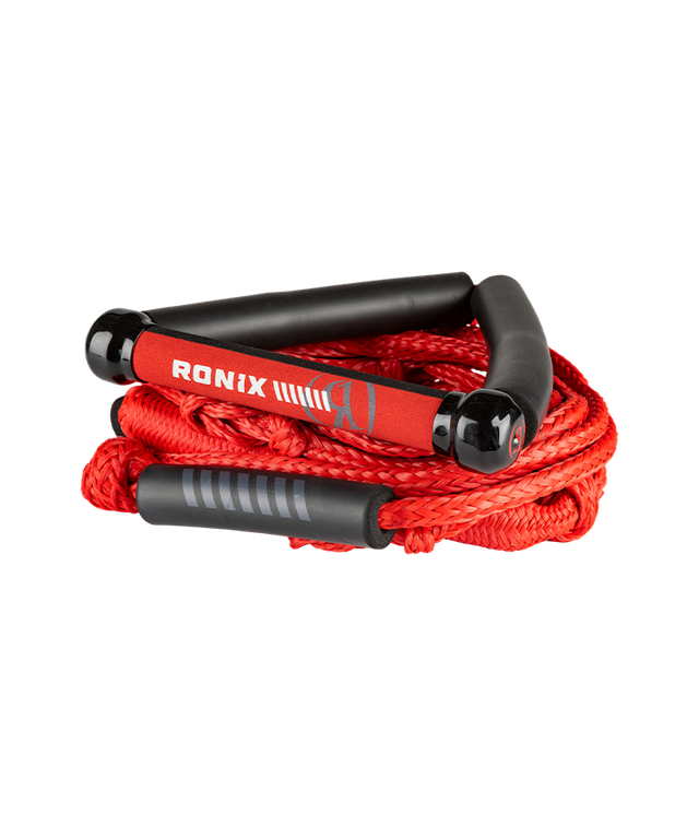 Ronix Bungee Surf - 10 in. Handle w/25 ft. 5-Sect. PE Rope - Crimson Red