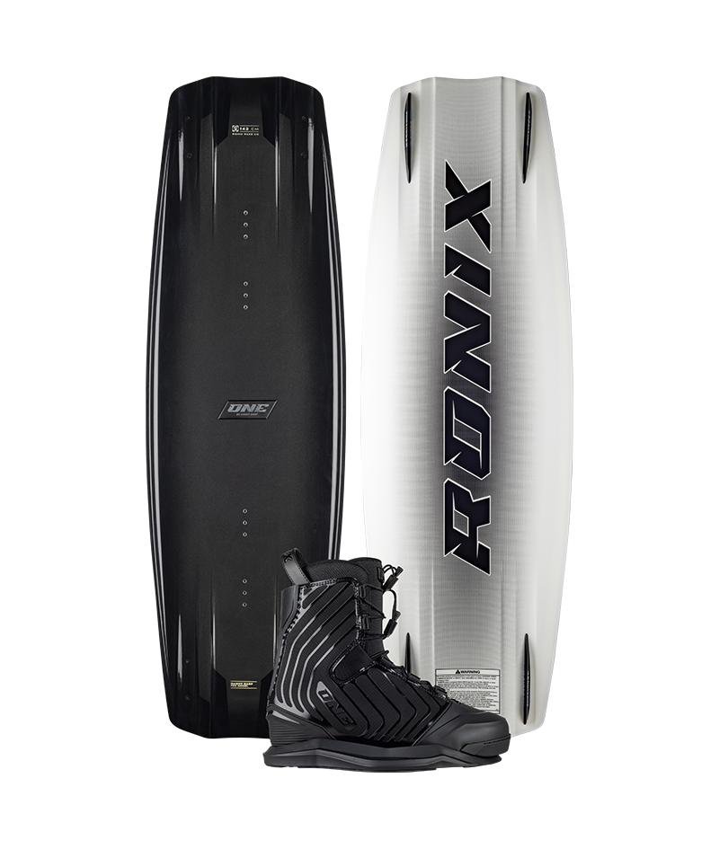 Ronix 146 - One Legacy Core w/ One - Intuition - Gloss Midnight - 9 Wakeboard Package