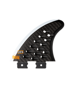 Load image into Gallery viewer, 3.5 in. - Button - Cheese Grater - Left Surf Fin - Carbon
