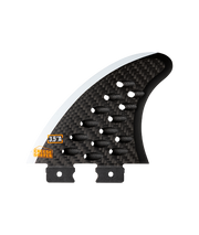 3.5 in. - Button - Cheese Grater - Right Surf Fin - Carbon