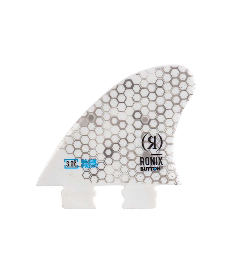 4.0 in. - Fiberglass Fin-S 2.0 - Blueprint - Center Surf Fin - White
