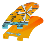 Load image into Gallery viewer, 3D SPEED BASE TWIN FIN SET- SUNSET
