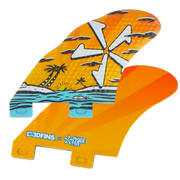 3D SPEED BASE TWIN FIN SET- SUNSET