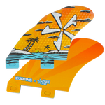 Load image into Gallery viewer, 3D SPEED BASE TWIN FIN SET- SUNSET
